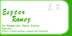 eszter rancz business card